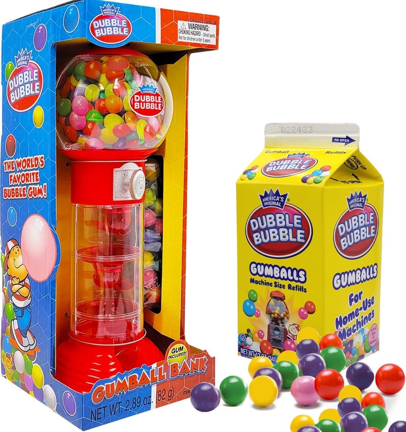 Fruidles Spiral Fun Gumball Bank Machine with Gumballs - Image 1